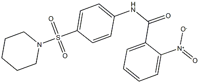 2-nitro-N-[4-(piperidin-1-ylsulfonyl)phenyl]benzamide 结构式