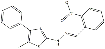 2-nitrobenzaldehyde (5-methyl-4-phenyl-1,3-thiazol-2-yl)hydrazone 结构式