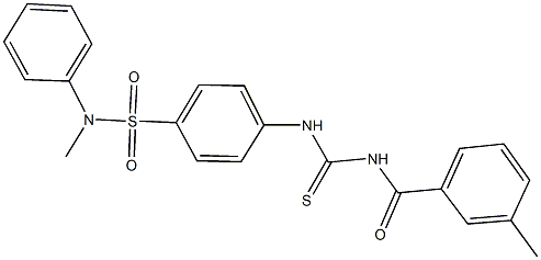 N-methyl-4-({[(3-methylbenzoyl)amino]carbothioyl}amino)-N-phenylbenzenesulfonamide 结构式