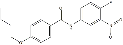 4-butoxy-N-{4-fluoro-3-nitrophenyl}benzamide 结构式