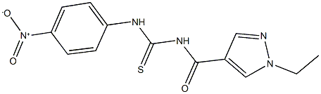 N-[(1-ethyl-1H-pyrazol-4-yl)carbonyl]-N'-{4-nitrophenyl}thiourea 结构式