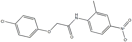 2-(4-chlorophenoxy)-N-{4-nitro-2-methylphenyl}acetamide 结构式