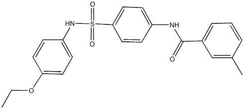 N-{4-[(4-ethoxyanilino)sulfonyl]phenyl}-3-methylbenzamide 结构式