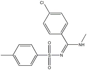 N-[(4-chlorophenyl)(methylamino)methylene]-4-methylbenzenesulfonamide 结构式