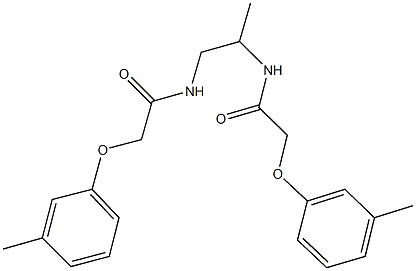 N-(1-methyl-2-{[(3-methylphenoxy)acetyl]amino}ethyl)-2-(3-methylphenoxy)acetamide 结构式