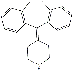 4-(10,11-dihydro-5H-dibenzo[a,d]cyclohepten-5-ylidene)piperidine 结构式