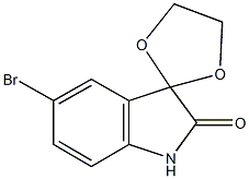 5'-bromo-1',3'-dihydrospiro[1,3-dioxolane-2,3'-(2'H)-indole]-2'-one 结构式
