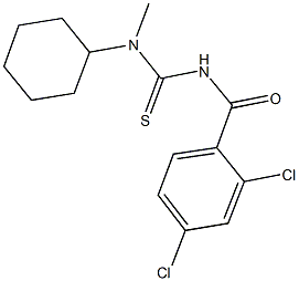 N-cyclohexyl-N'-(2,4-dichlorobenzoyl)-N-methylthiourea 结构式