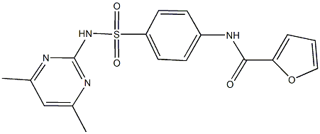 N-(4-{[(4,6-dimethyl-2-pyrimidinyl)amino]sulfonyl}phenyl)-2-furamide 结构式