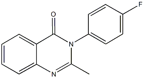 3-(4-fluorophenyl)-2-methyl-4(3H)-quinazolinone 结构式