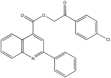 2-(4-chlorophenyl)-2-oxoethyl 2-phenyl-4-quinolinecarboxylate 结构式