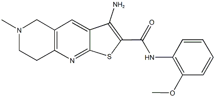 3-amino-N-(2-methoxyphenyl)-6-methyl-5,6,7,8-tetrahydrothieno[2,3-b][1,6]naphthyridine-2-carboxamide 结构式