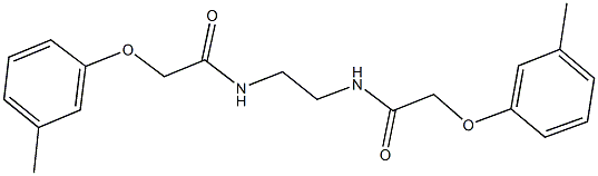 2-(3-methylphenoxy)-N-(2-{[(3-methylphenoxy)acetyl]amino}ethyl)acetamide 结构式