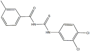 N-(3,4-dichlorophenyl)-N'-(3-methylbenzoyl)thiourea 结构式