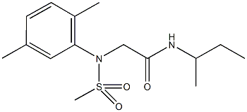 N-(sec-butyl)-2-[2,5-dimethyl(methylsulfonyl)anilino]acetamide 结构式