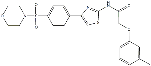 2-(3-methylphenoxy)-N-{4-[4-(4-morpholinylsulfonyl)phenyl]-1,3-thiazol-2-yl}acetamide 结构式