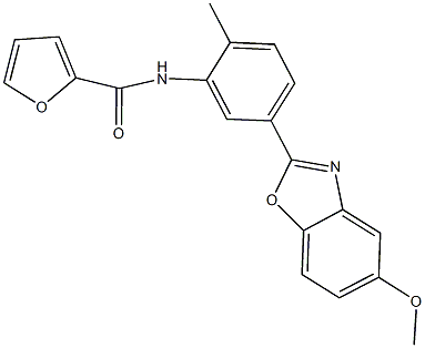 N-[5-(5-methoxy-1,3-benzoxazol-2-yl)-2-methylphenyl]-2-furamide 结构式