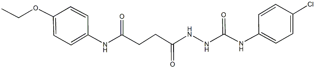 N-(4-chlorophenyl)-2-[4-(4-ethoxyanilino)-4-oxobutanoyl]hydrazinecarboxamide 结构式