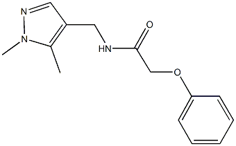 N-[(1,5-dimethyl-1H-pyrazol-4-yl)methyl]-2-phenoxyacetamide 结构式