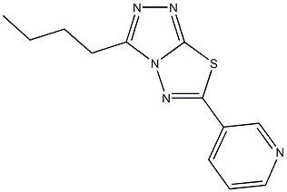 3-butyl-6-(3-pyridinyl)[1,2,4]triazolo[3,4-b][1,3,4]thiadiazole 结构式