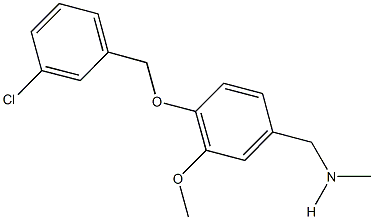 N-{4-[(3-chlorobenzyl)oxy]-3-methoxybenzyl}-N-methylamine 结构式