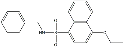 N-benzyl-4-ethoxy-1-naphthalenesulfonamide 结构式