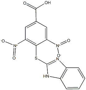 4-(1H-benzimidazol-2-ylsulfanyl)-3,5-bisnitrobenzoic acid 结构式