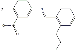 4-chloro-N-(2-ethoxybenzylidene)-3-nitroaniline 结构式
