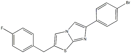 6-(4-bromophenyl)-2-(4-fluorobenzyl)imidazo[2,1-b][1,3]thiazole 结构式