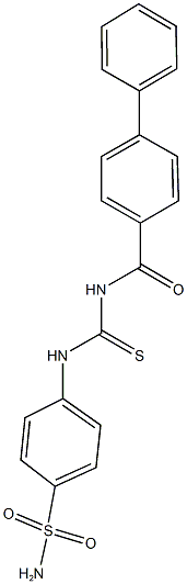 4-({[([1,1'-biphenyl]-4-ylcarbonyl)amino]carbothioyl}amino)benzenesulfonamide 结构式