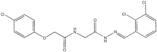 2-(4-chlorophenoxy)-N-{2-[2-(2,3-dichlorobenzylidene)hydrazino]-2-oxoethyl}acetamide 结构式