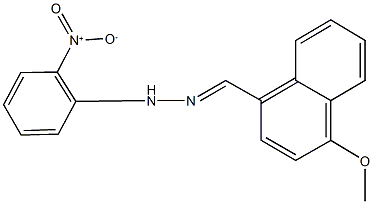 4-methoxy-1-naphthaldehyde {2-nitrophenyl}hydrazone 结构式