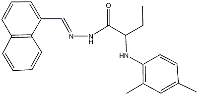 2-(2,4-dimethylanilino)-N'-(1-naphthylmethylene)butanohydrazide 结构式