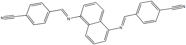 4-[({5-[(4-cyanobenzylidene)amino]-1-naphthyl}imino)methyl]benzonitrile 结构式