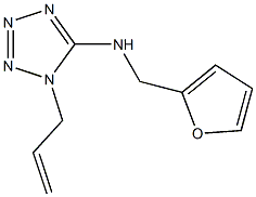 1-allyl-N-(2-furylmethyl)-1H-tetraazol-5-amine 结构式