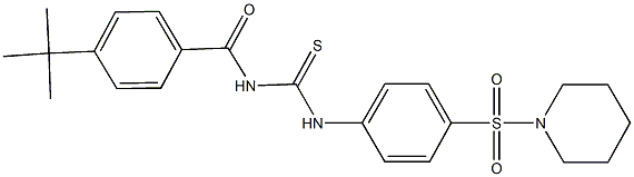 N-(4-tert-butylbenzoyl)-N'-[4-(piperidin-1-ylsulfonyl)phenyl]thiourea 结构式