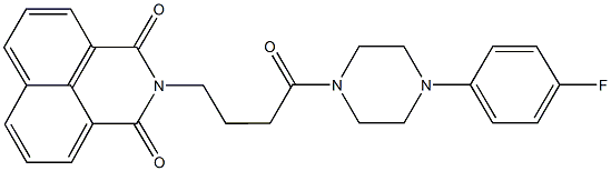 2-{4-[4-(4-fluorophenyl)-1-piperazinyl]-4-oxobutyl}-1H-benzo[de]isoquinoline-1,3(2H)-dione 结构式