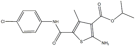 isopropyl 2-amino-5-[(4-chloroanilino)carbonyl]-4-methylthiophene-3-carboxylate 结构式