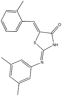 2-[(3,5-dimethylphenyl)imino]-5-(2-methylbenzylidene)-1,3-thiazolidin-4-one 结构式