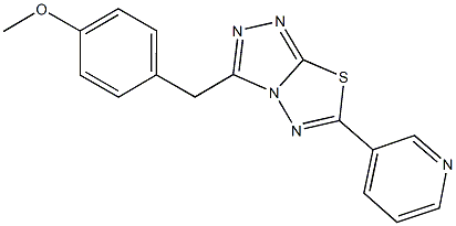 methyl 4-{[6-(3-pyridinyl)[1,2,4]triazolo[3,4-b][1,3,4]thiadiazol-3-yl]methyl}phenyl ether 结构式