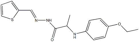 2-(4-ethoxyanilino)-N'-(2-thienylmethylene)propanohydrazide 结构式