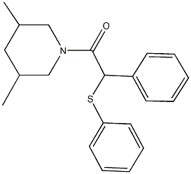 2-(3,5-dimethyl-1-piperidinyl)-2-oxo-1-phenylethyl phenyl sulfide 结构式