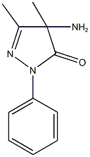 4-氨基-4,5-二甲基-2-苯基-2,4-二氢-3H-吡唑-3-酮 结构式