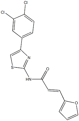 N-[4-(3,4-dichlorophenyl)-1,3-thiazol-2-yl]-3-(2-furyl)acrylamide 结构式