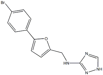 N-{[5-(4-bromophenyl)-2-furyl]methyl}-N-(1H-1,2,4-triazol-3-yl)amine 结构式