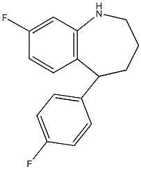 8-fluoro-5-(4-fluorophenyl)-2,3,4,5-tetrahydro-1H-1-benzazepine 结构式