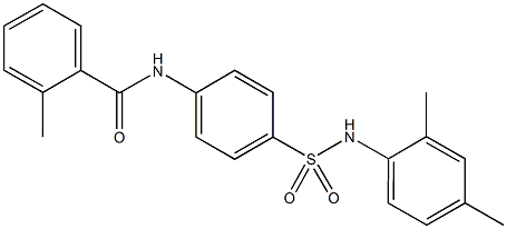 N-{4-[(2,4-dimethylanilino)sulfonyl]phenyl}-2-methylbenzamide 结构式