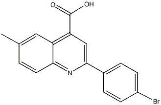 2-(4-bromophenyl)-6-methyl-4-quinolinecarboxylic acid 结构式