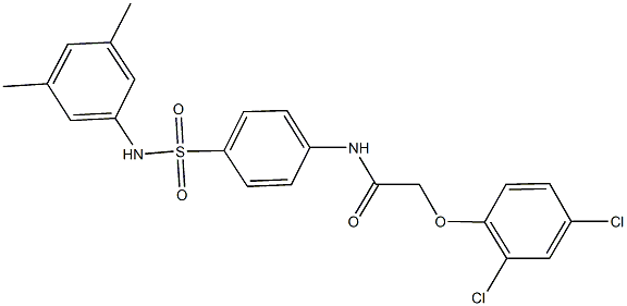 2-(2,4-dichlorophenoxy)-N-{4-[(3,5-dimethylanilino)sulfonyl]phenyl}acetamide 结构式