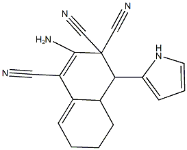 2-amino-4-(1H-pyrrol-2-yl)-4a,5,6,7-tetrahydronaphthalene-1,3,3(4H)-tricarbonitrile 结构式